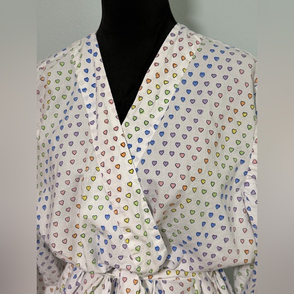 ROLLER RABBIT Women’s Disco Hearts Cotton Kimono Robe - OS - Picture 3 of 8